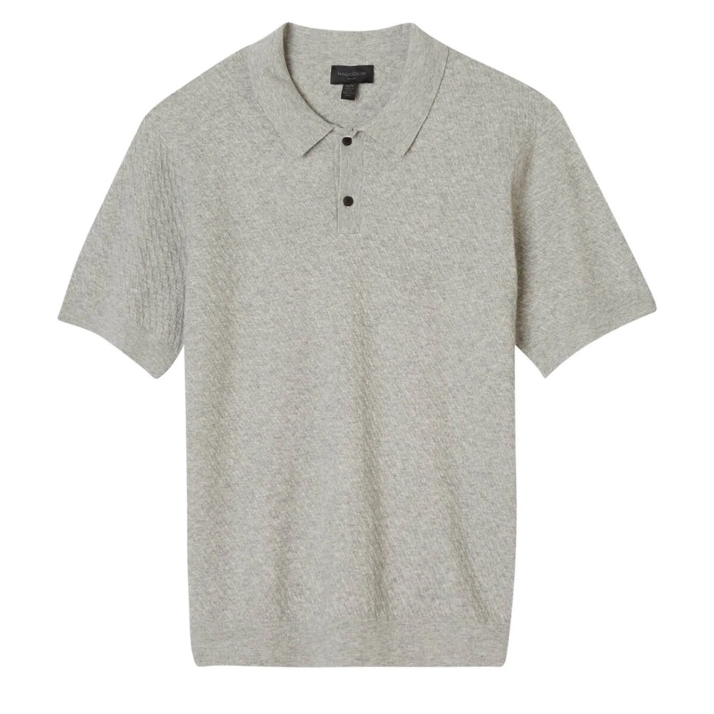 Maraschino Textured Pullover Sweater Polo